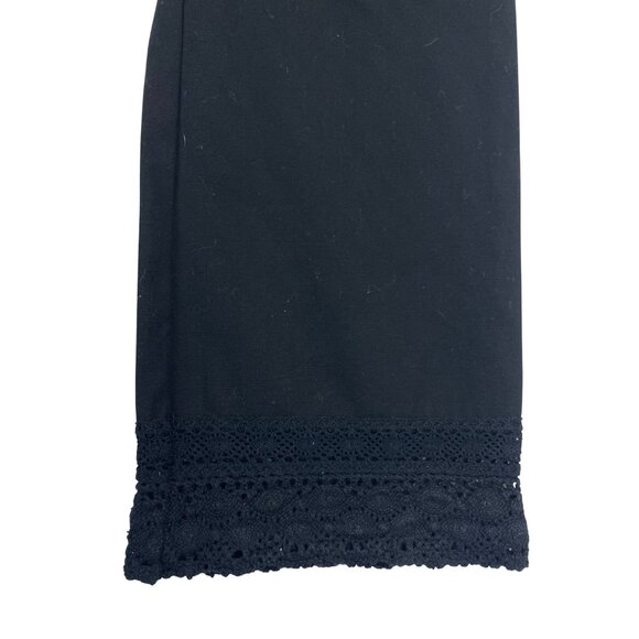 INC Stretch Women’s Black Pants W/ Lace Hem Size 6 Bloomingdales - New - Picture 4 of 7